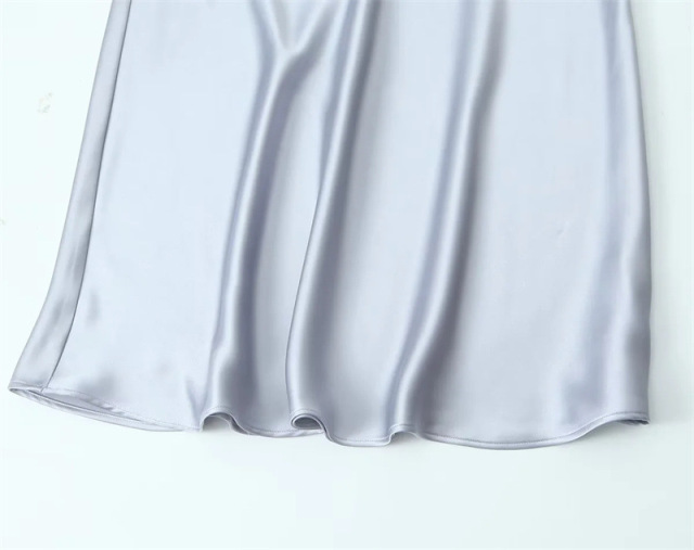 Mid-length dress with halter straps