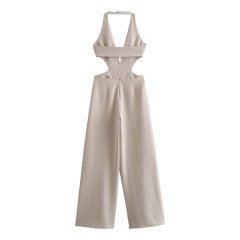 One-piece pants with neck hanging