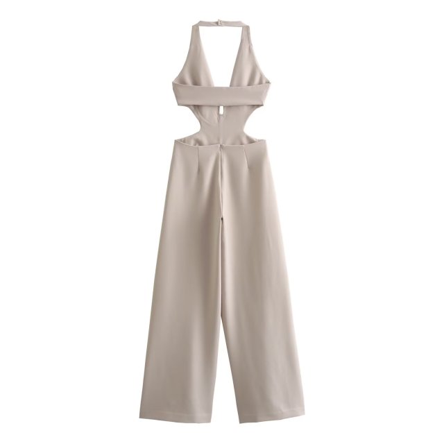 One-piece pants with neck hanging