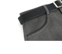 Preppy suit skirt with hip skirt