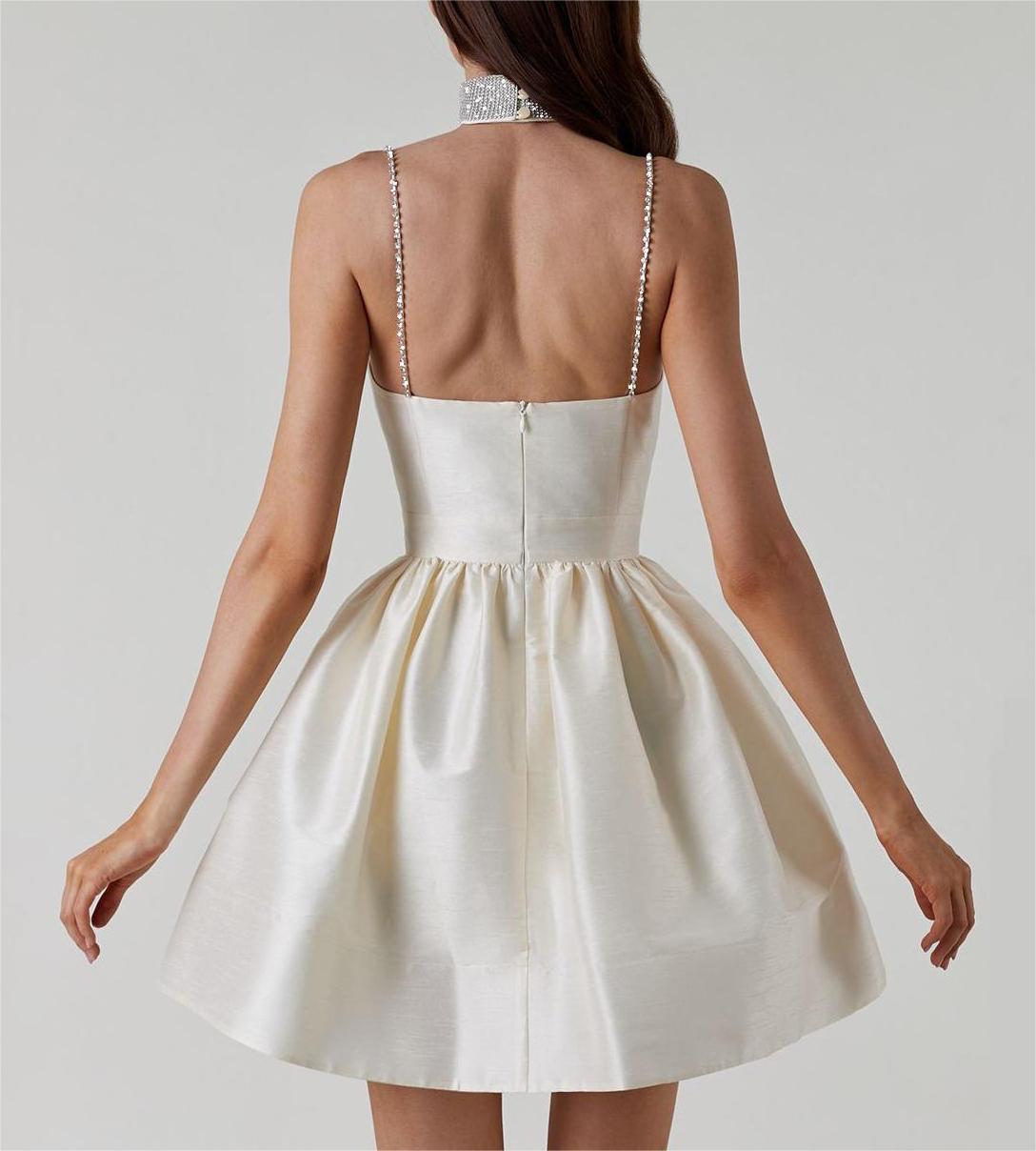 Pleated halter gown
