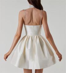 Pleated halter gown