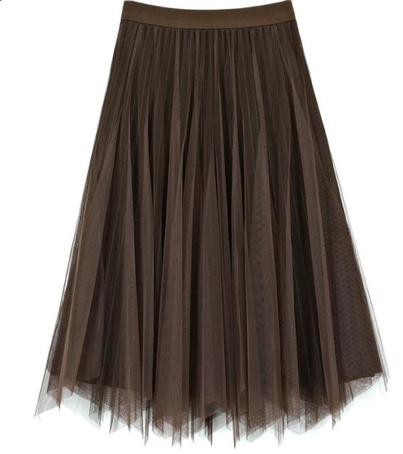 Reversible gauze patchwork skirt