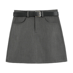 Preppy suit skirt with hip skirt