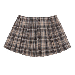 Preppy high-waisted plaid dress