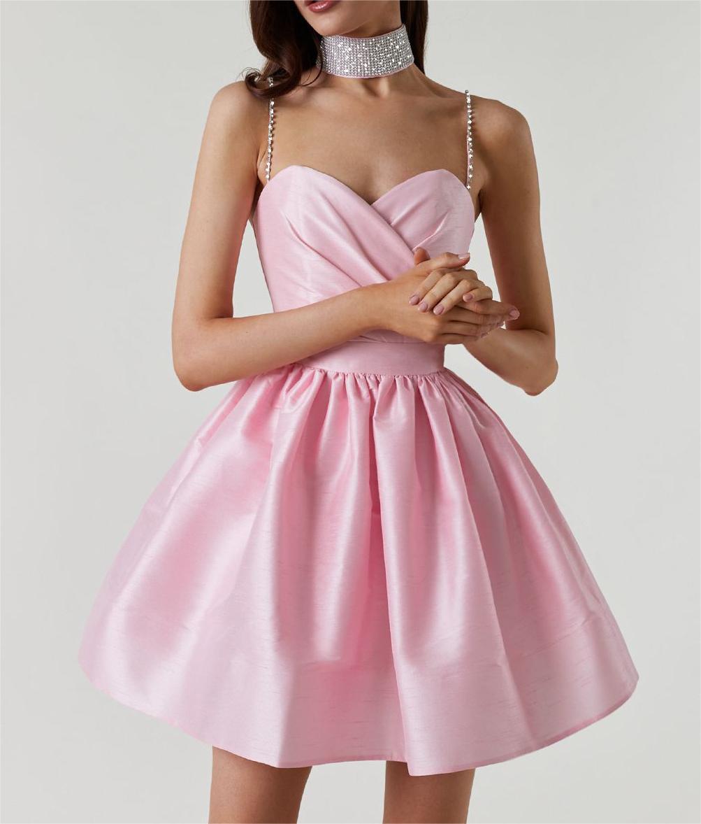 Pleated halter gown