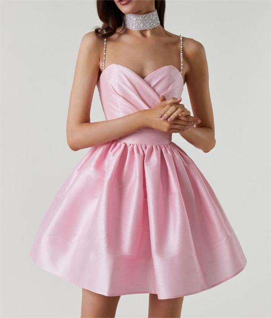 Pleated halter gown