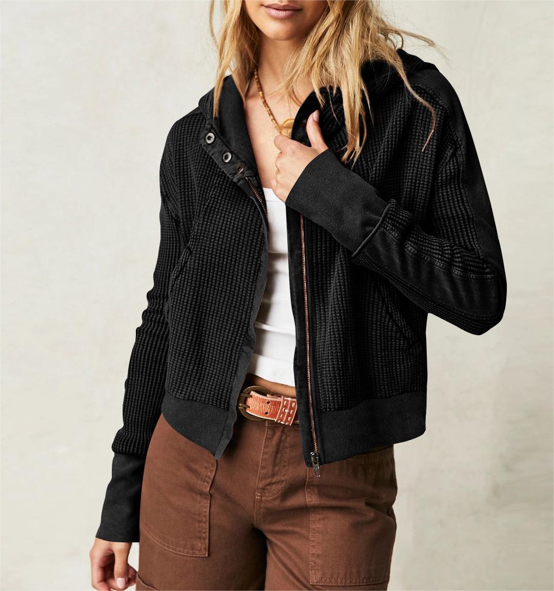 Hoodie short knit