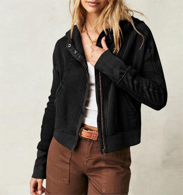 Hoodie short knit