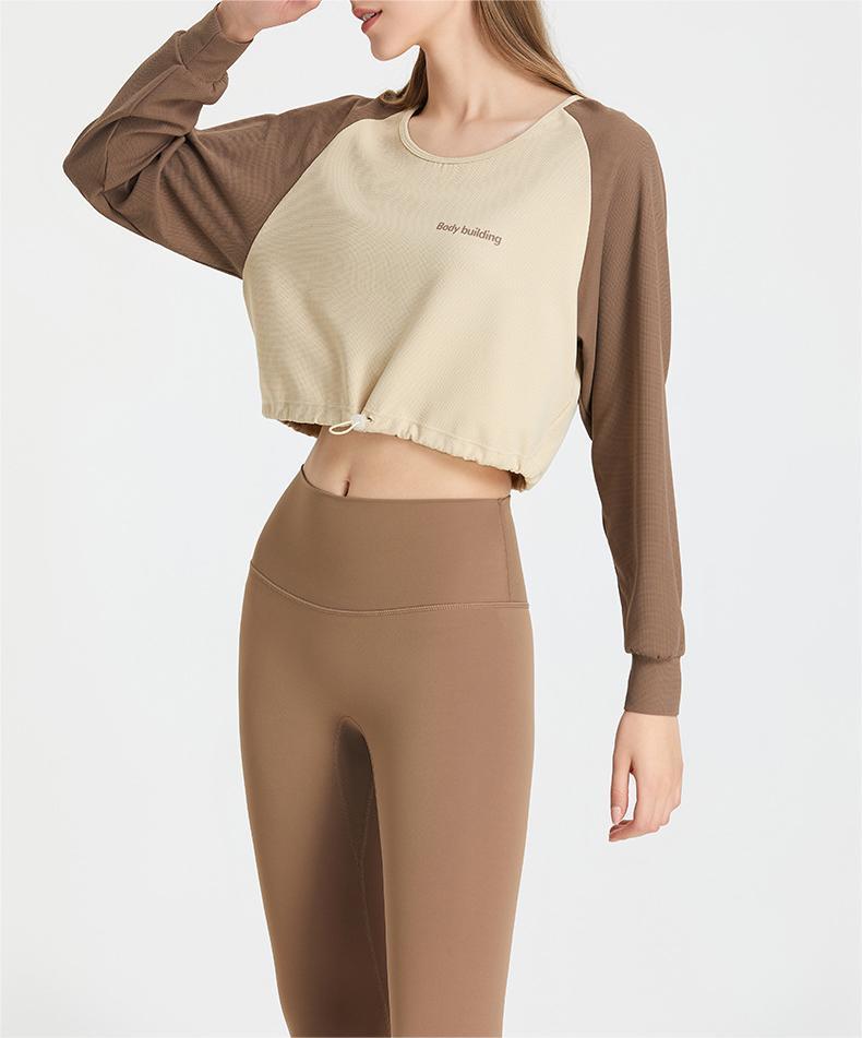 Short yoga wear fitness top