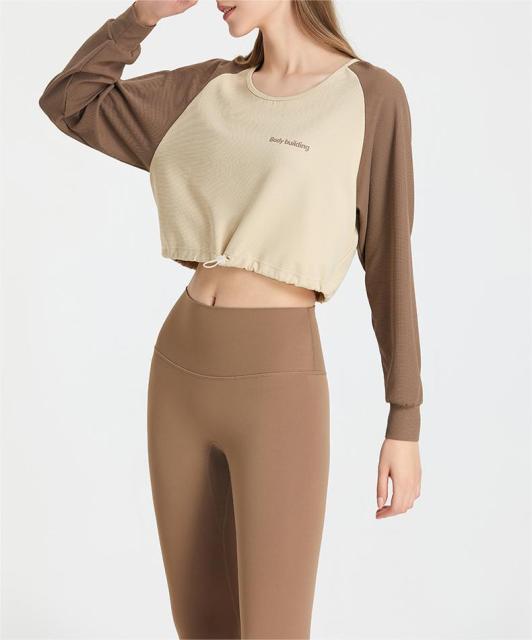 Short yoga wear fitness top