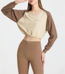 Short yoga wear fitness top