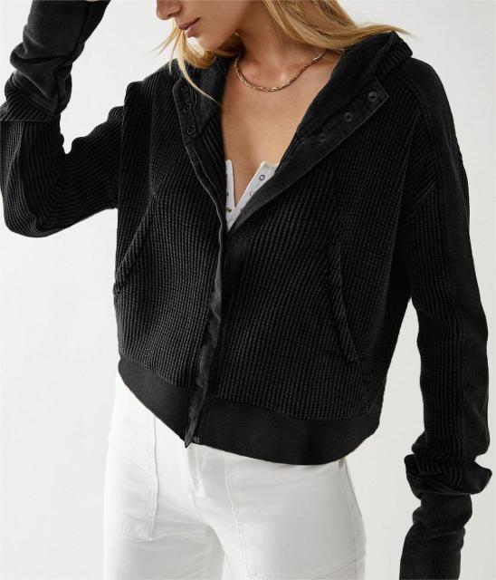 Hoodie short knit