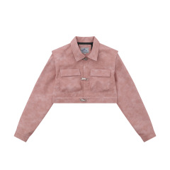 Leather short jacket jacket for women