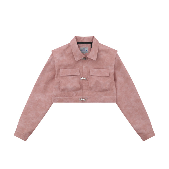 Leather short jacket jacket for women