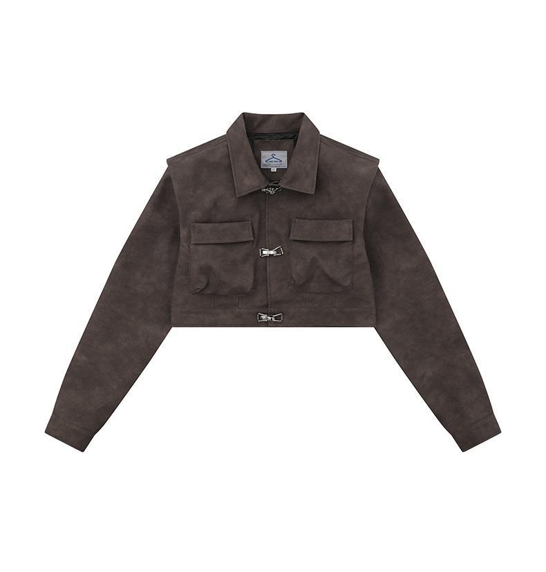 Leather short jacket jacket for women