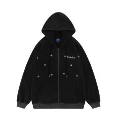Stars hooded couple coat hoodie
