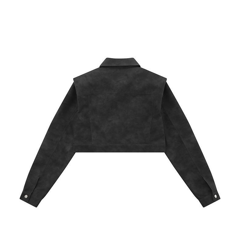 Leather short jacket jacket for women