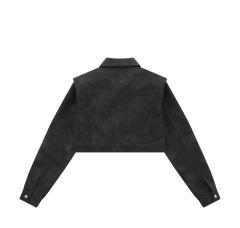 Leather short jacket jacket for women