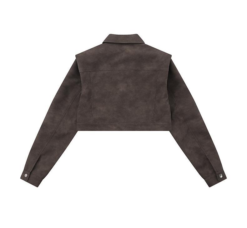 Leather short jacket jacket for women