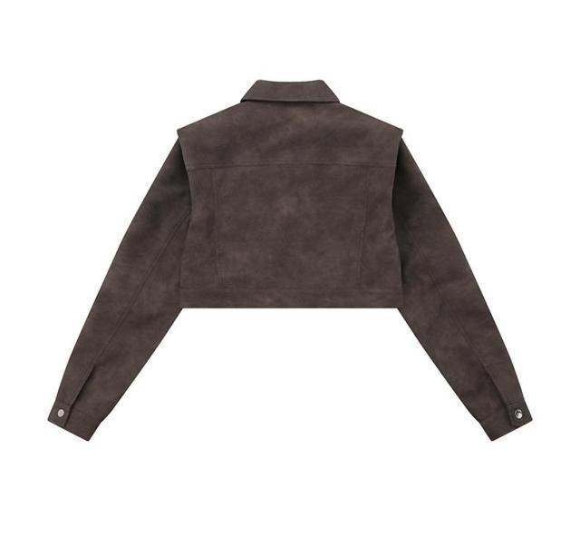 Leather short jacket jacket for women