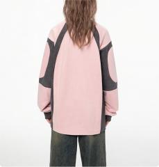 Vintage suede embroidered crew neck top