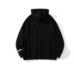 Printed loop cloth and fleece hoodie