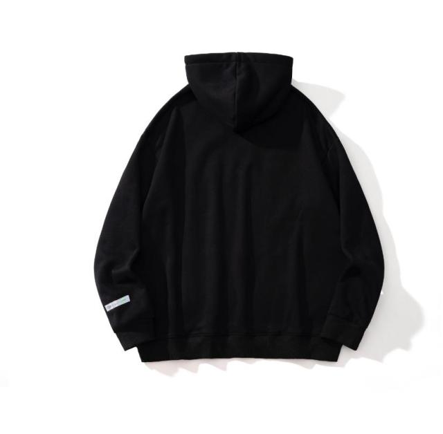Printed loop cloth and fleece hoodie