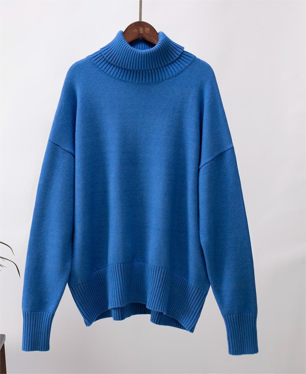 Turtleneck pullover sweater lady