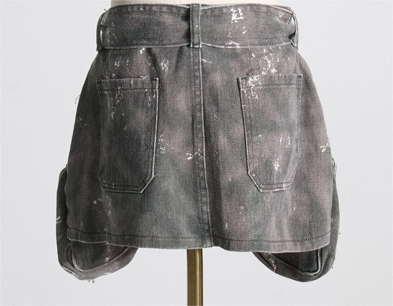 Printed camouflage skirt