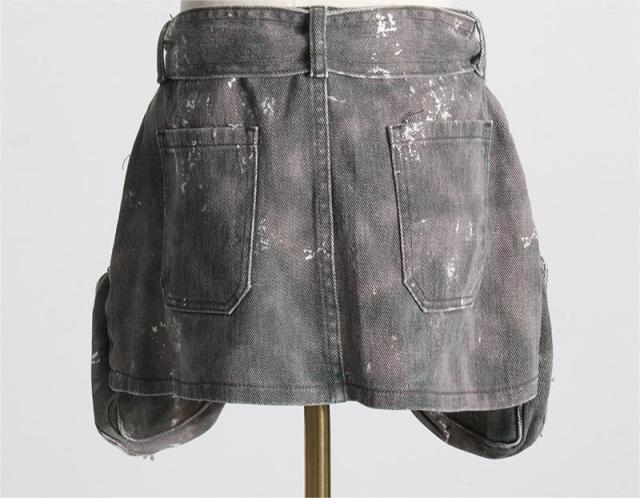 Printed camouflage skirt