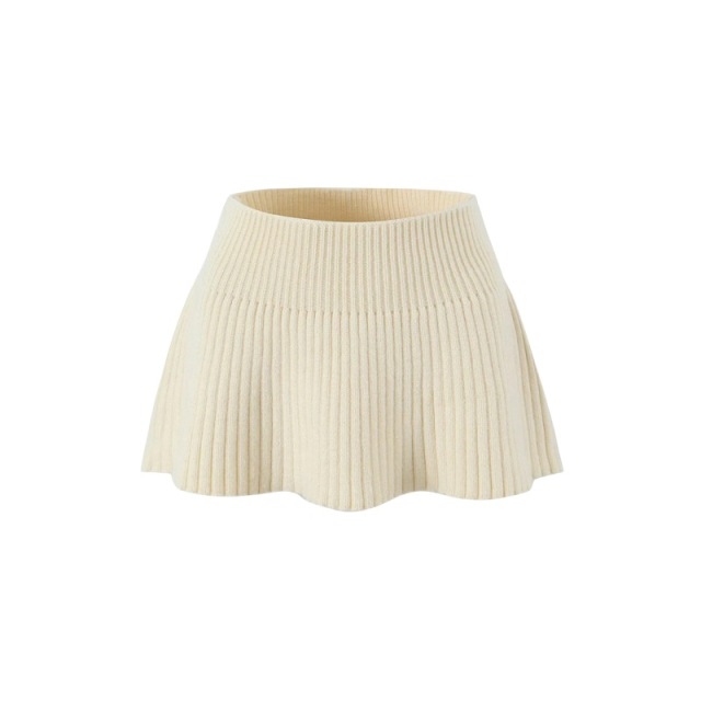 All-in-one short bractee-A-line knit skirt