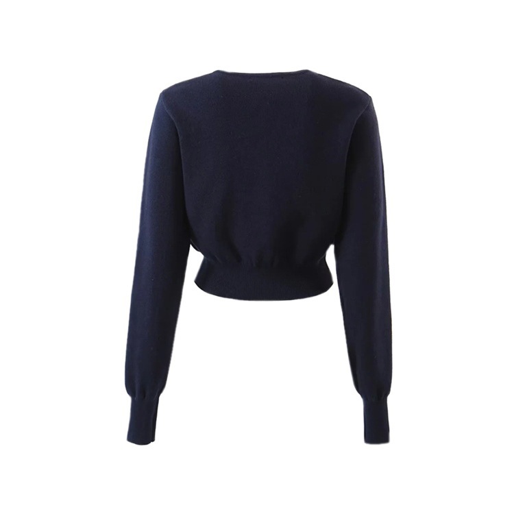 Mi embroidery high waist short cardigan top