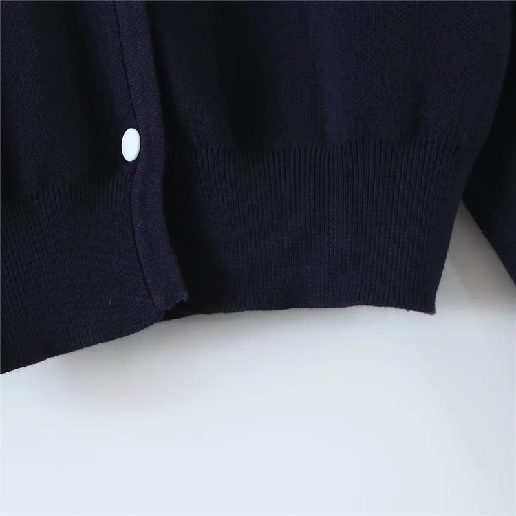 Mi embroidery high waist short cardigan top