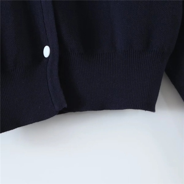 Mi embroidery high waist short cardigan top