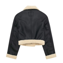 Vintage double-sided fleece leather jacket