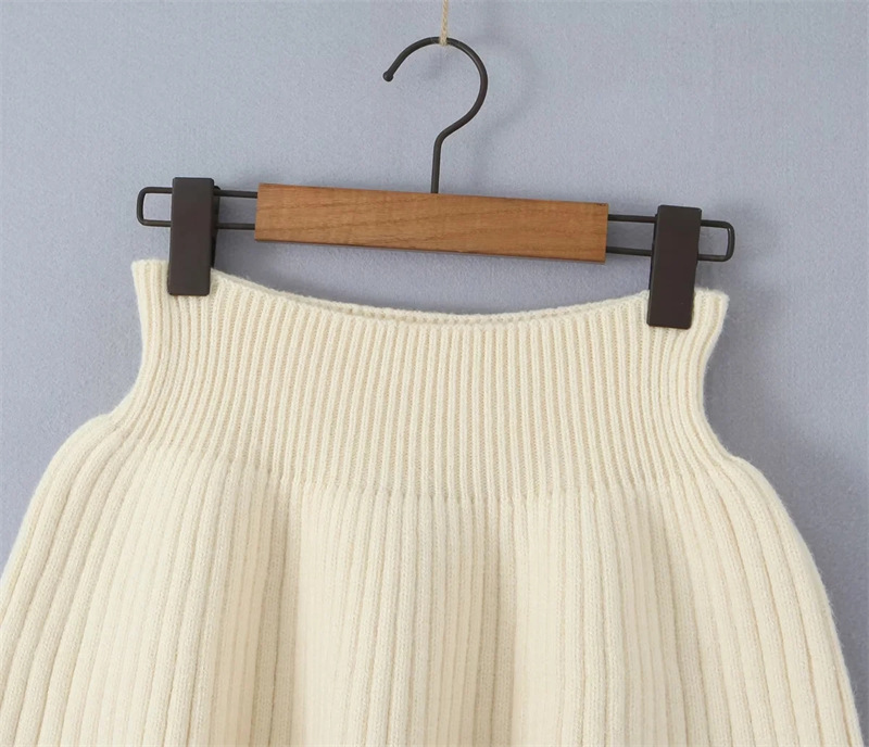 All-in-one short bractee-A-line knit skirt