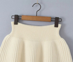 All-in-one short bractee-A-line knit skirt