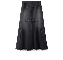 Vintage cargo denim dress