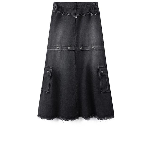 Vintage cargo denim dress