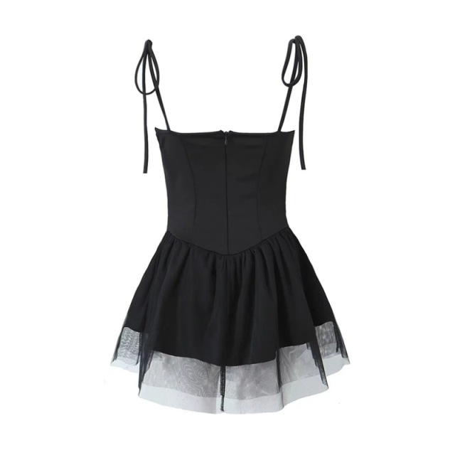Pure Desire Hottie mesh patchwork halter dress