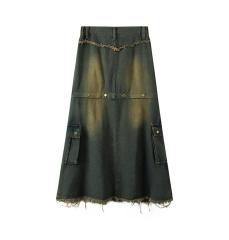 Vintage cargo denim dress