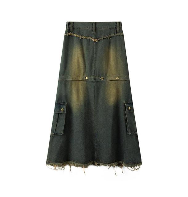 Vintage cargo denim dress