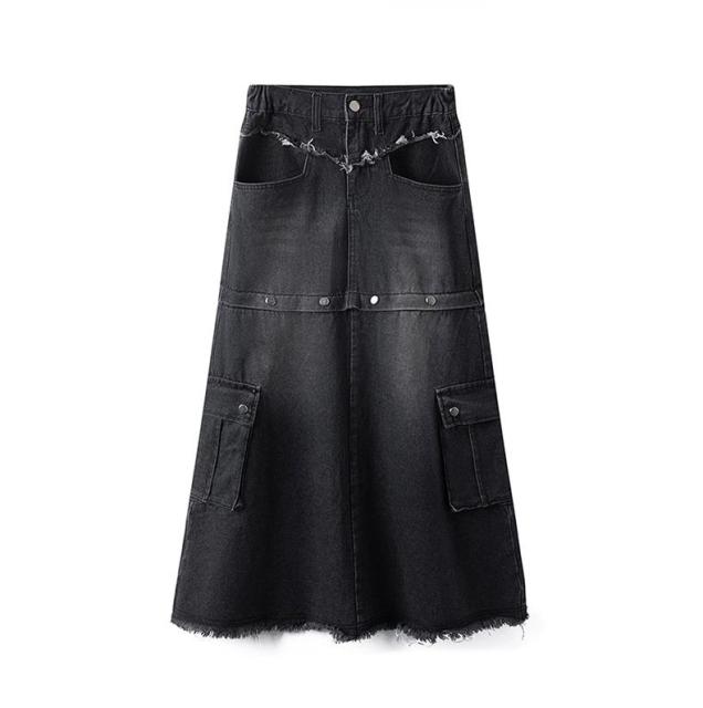 Vintage cargo denim dress