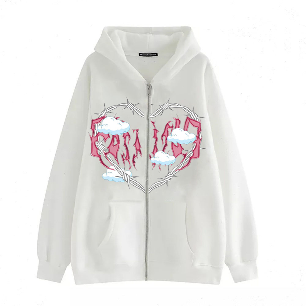 Hoodie Heart Cloud Print Hoodie