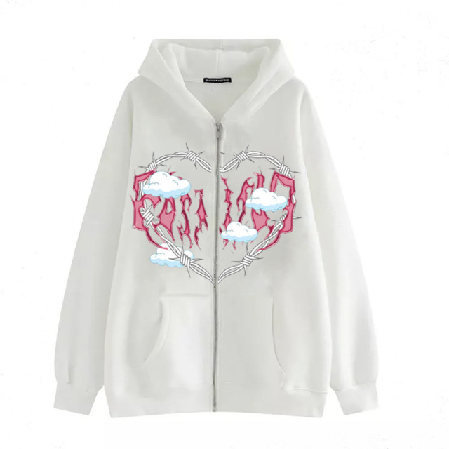 Hoodie Heart Cloud Print Hoodie
