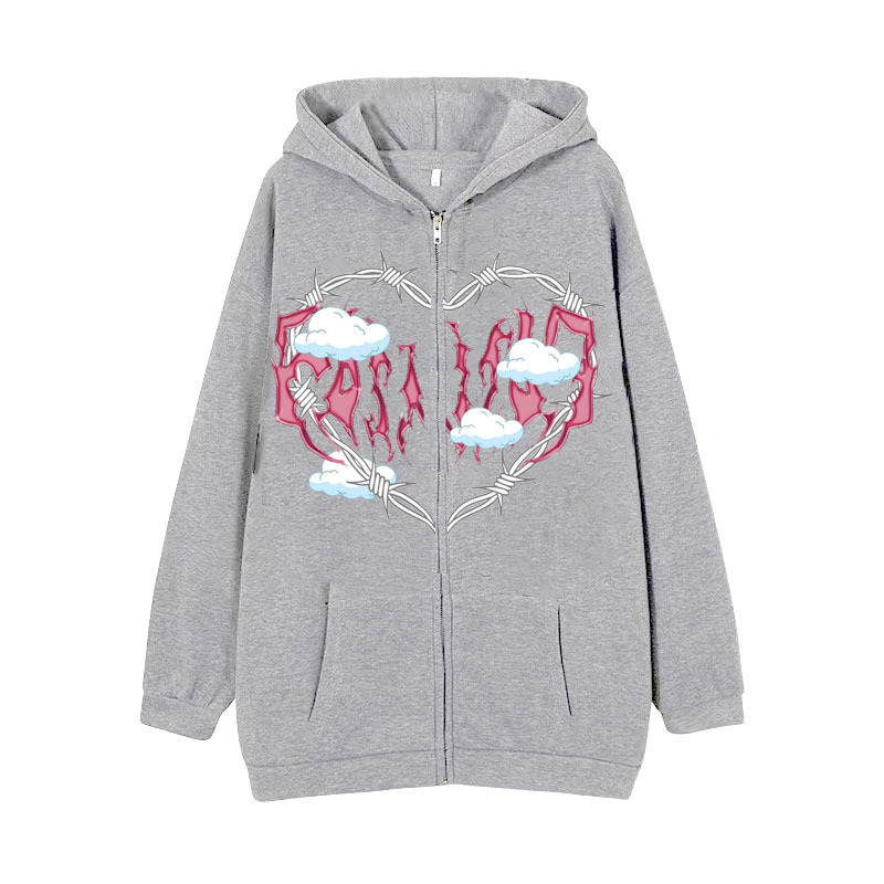 Hoodie Heart Cloud Print Hoodie