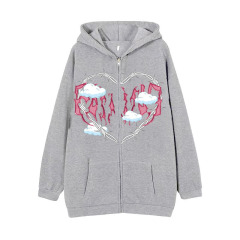 Hoodie Heart Cloud Print Hoodie
