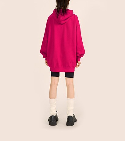 Vintage letter pattern printed hooded high street couple hoodie