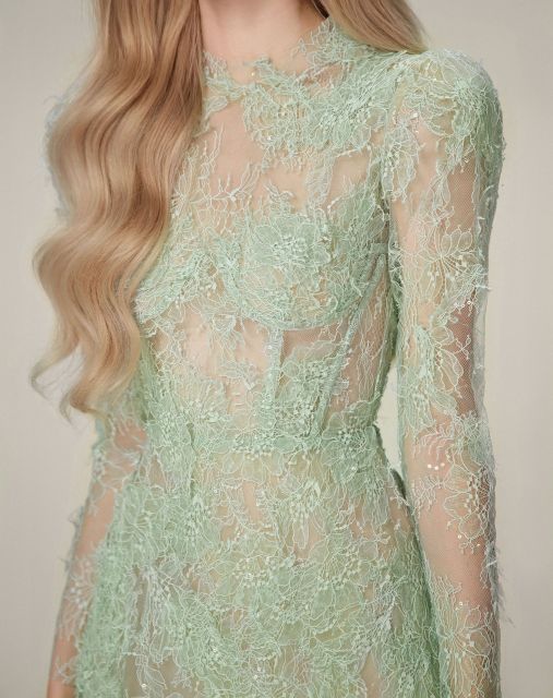 Lace mid length dress